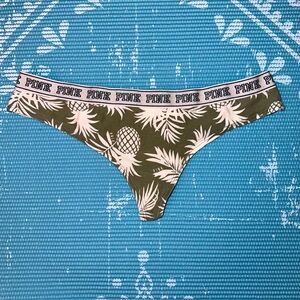 Forest Green Pineapple Print Thong Victoria’s Secret
